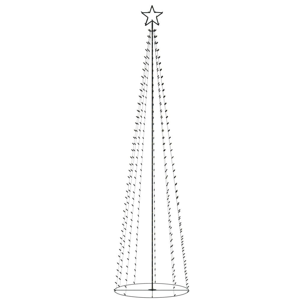 Albero di Natale a Cono con 400 LED Bianco Caldo 100x360 cm 51290