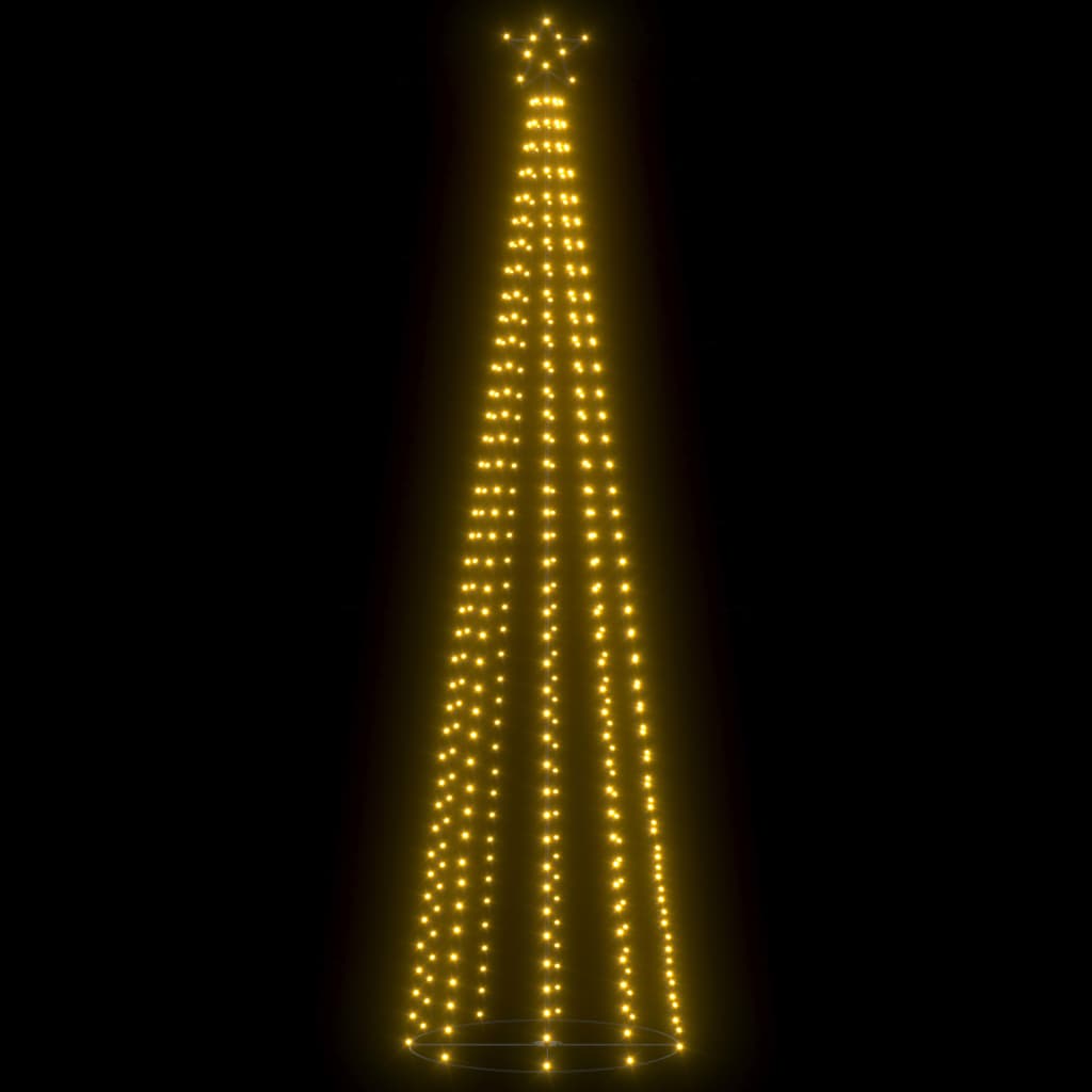 Albero di Natale a Cono con 400 LED Bianco Caldo 100x360 cm 51290