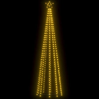 Albero di Natale a Cono con 400 LED Bianco Caldo 100x360 cm 51290