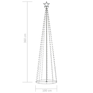 Albero di Natale a Cono con 400 LED Colorato 100x360 cm 51291