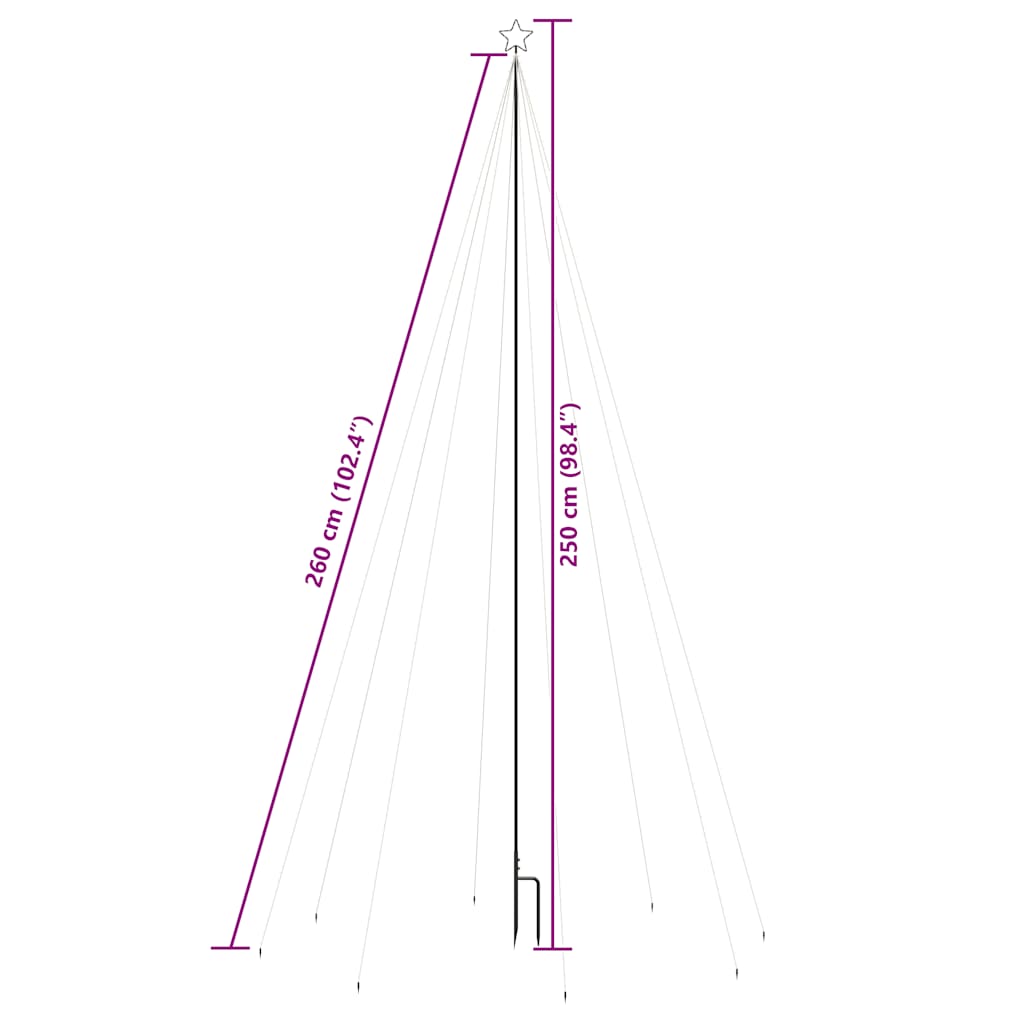 Albero di Natale Cascata Luci LED Interni Esterni 400 LED 2,5 m 51294