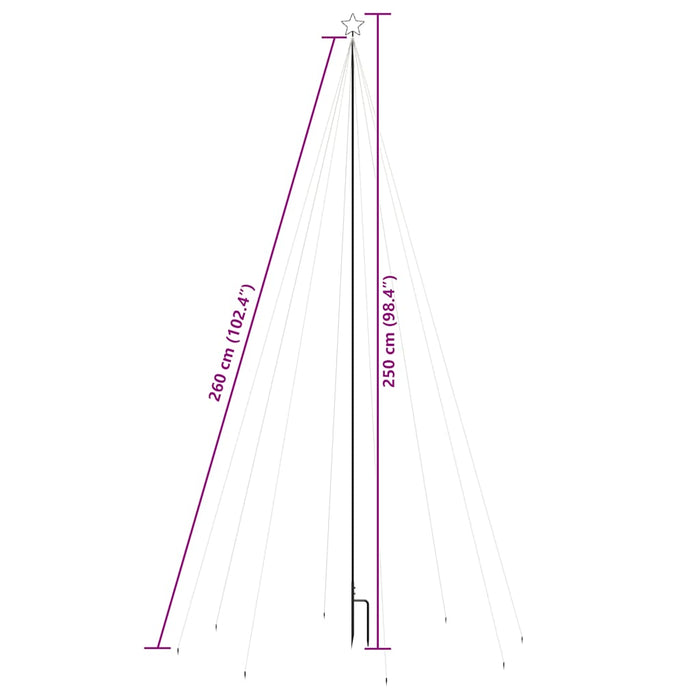 Albero di Natale Cascata Luci LED Interni Esterni 400 LED 2,5 m 51294