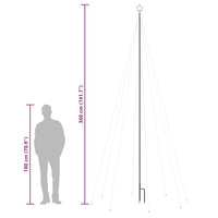 Albero di Natale Cascata Luci LED Interni Esterni 576 LED 3,6 m 51295