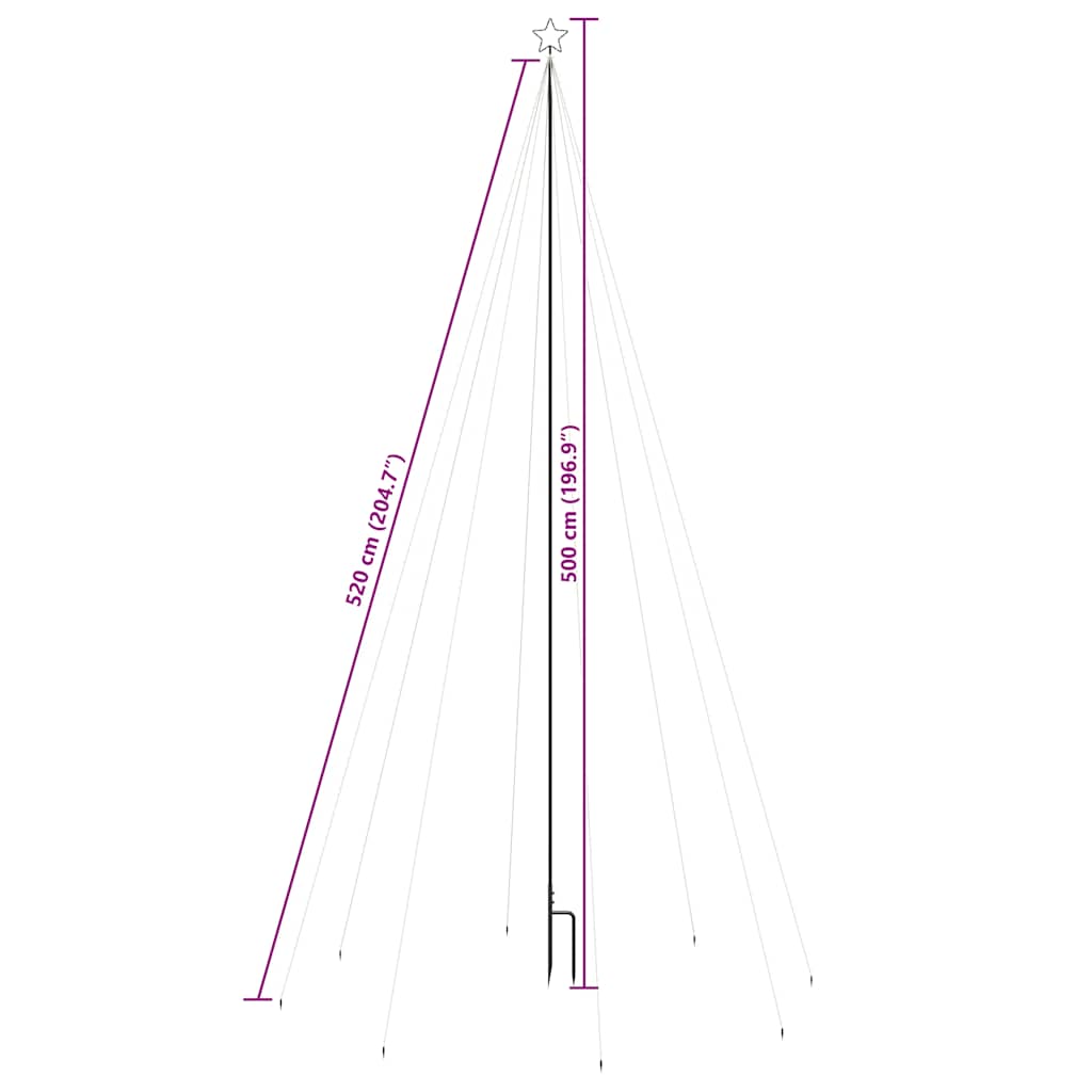 Albero di Natale a Cascata Luci LED Interni Esterni 800 LED 5 m 51296