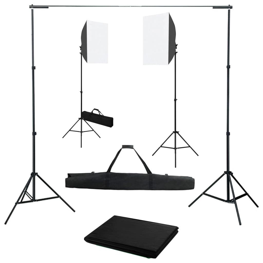 Kit per Studio Fotografico con Luci Softbox e Fondalicod mxl 72389