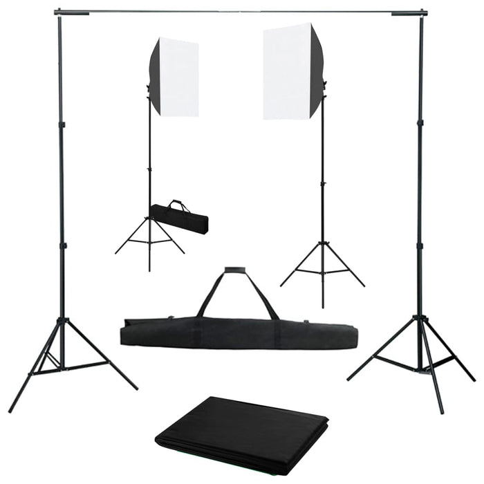 Kit per Studio Fotografico con Luci Softbox e Fondalicod mxl 72389