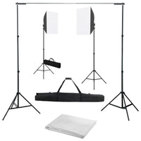 Kit per Studio Fotografico con Luci Softbox e Fondalecod mxl 96400