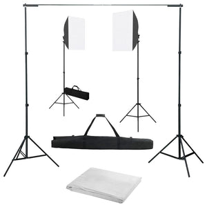 Kit per Studio Fotografico con Luci Softbox e Fondalecod mxl 96400