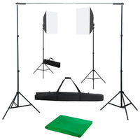 Kit per Studio Fotografico con Luci Softbox e Fondalecod mxl 72391