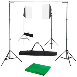 Kit per Studio Fotografico con Luci Softbox e Fondalecod mxl 72391