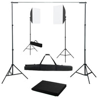 Kit per Studio Fotografico con Luci Softbox e Fondalecod mxl 120344