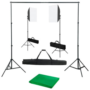 Kit Studio Fotografico Professionale con Softbox e Fondale Verde 02_0001434