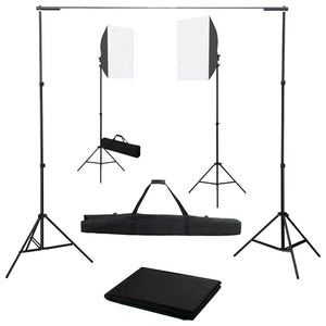 Kit per Studio Fotografico con Luci Softbox e Fondalecod mxl 96398