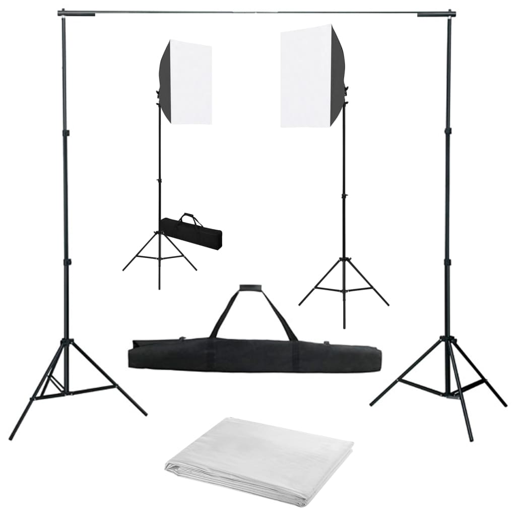 Kit per Studio Fotografico con Luci Softbox e Fondalecod mxl 72390