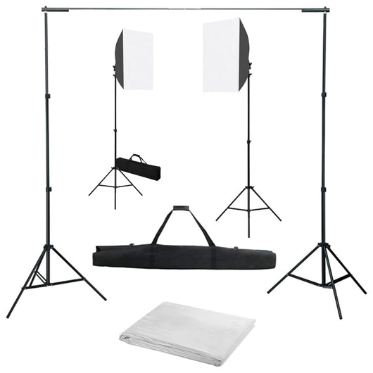 Kit per Studio Fotografico con Luci Softbox e Fondalecod mxl 72390