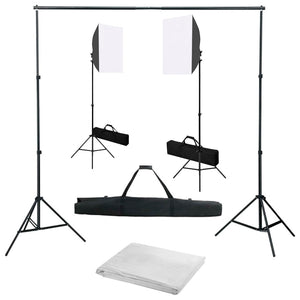 Kit Studio Fotografico Professionale con Softbox e Fondale Bianco 02_0001436