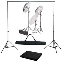 Kit per Studio Fotografico con Set di Luci e Fondale 3055118