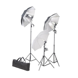 Kit professionale per studio fotografico con set di illuminazione e fondale verde 02_0001446