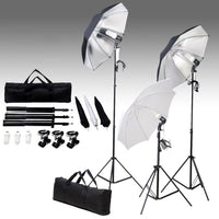 Kit professionale per studio fotografico con set di illuminazione e fondale bianco 02_0001448