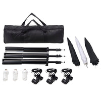 Kit professionale per studio fotografico con set di illuminazione e fondale verde 02_0001449