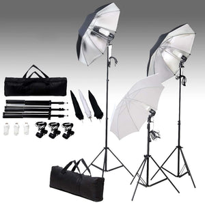 Kit professionale per studio fotografico con set di illuminazione e fondale bianco 02_0001451