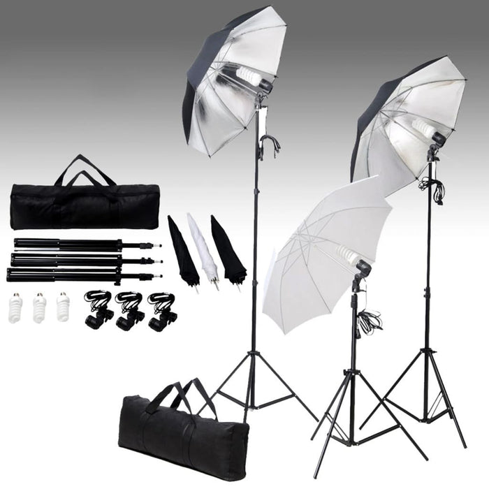 Kit per Studio Fotografico con Set di Luci e Fondale 3055125
