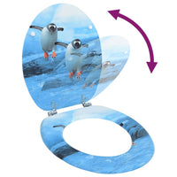 Tavoletta WC con Coperchio MDF Design Pinguino 146910