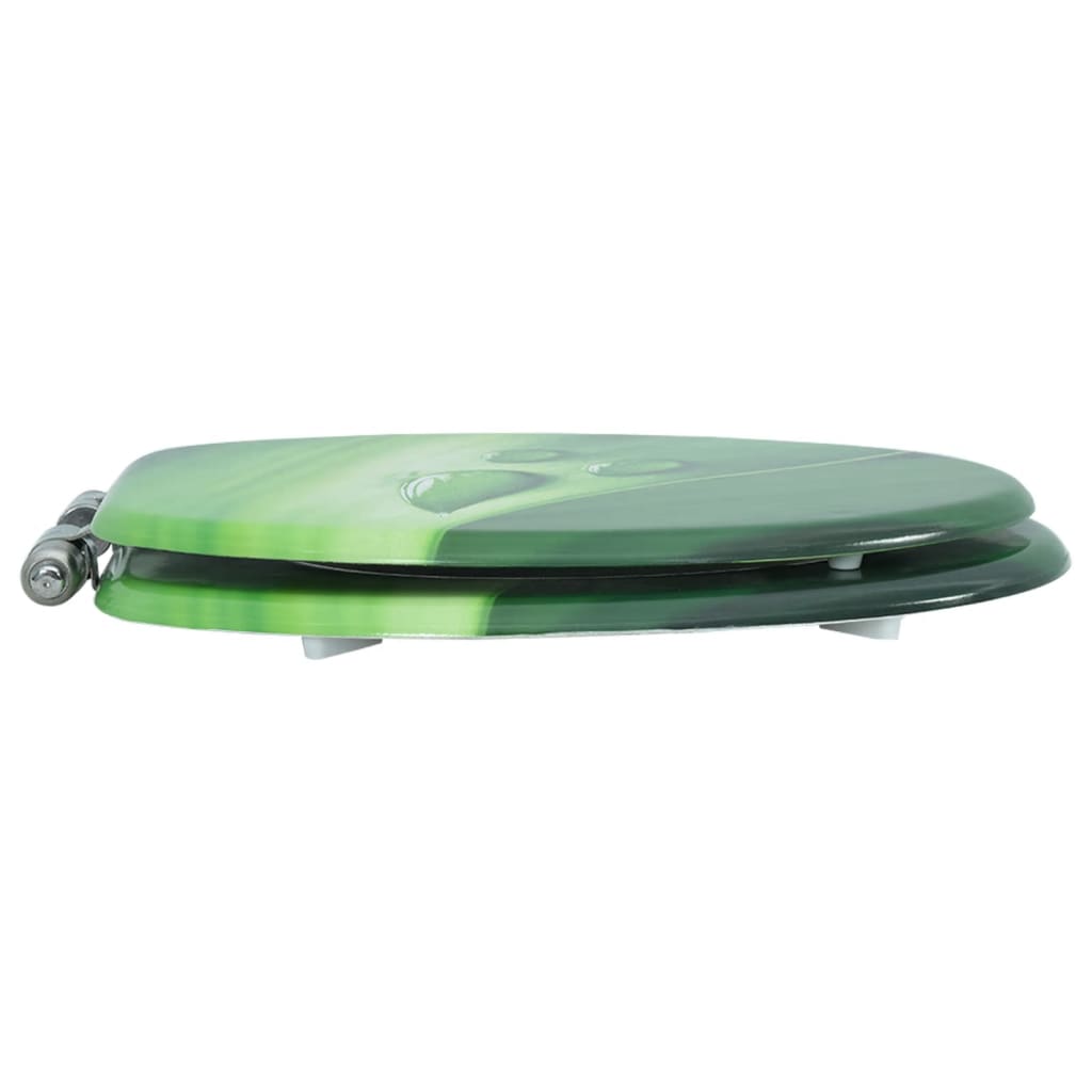 Tavoletta WC Coperchio Chiusura Morbida MDF Verde Goccia Acqua cod mxl 41870