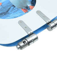 Tavoletta WC con Coperchio Chiusura Morbida MDF Design Pinguino 146917