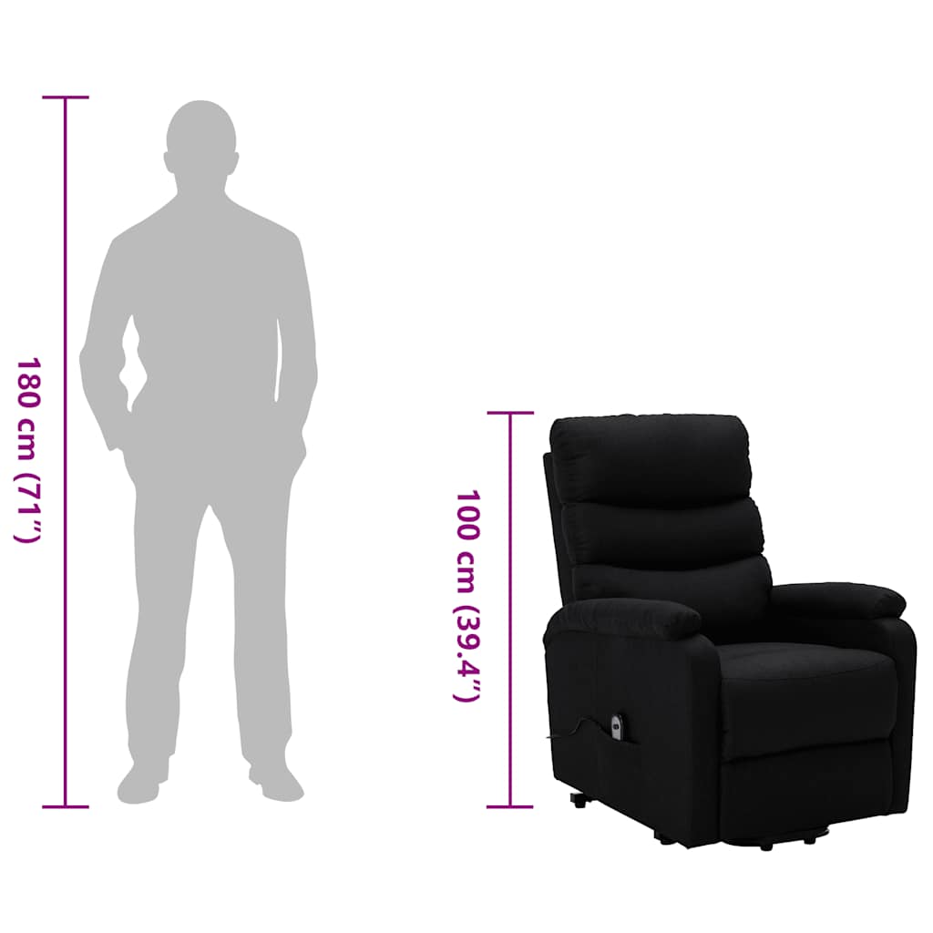 Poltrona Alzapersona Nera in Tessuto 321238