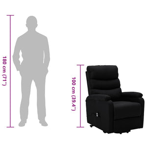 Poltrona Alzapersona Nera in Tessuto 321238