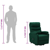 Poltrona Alzapersona Verde Scuro Tessuto 321242