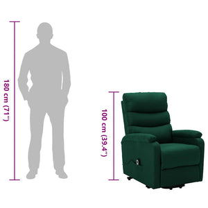 Poltrona Alzapersona Verde Scuro Tessuto 321242