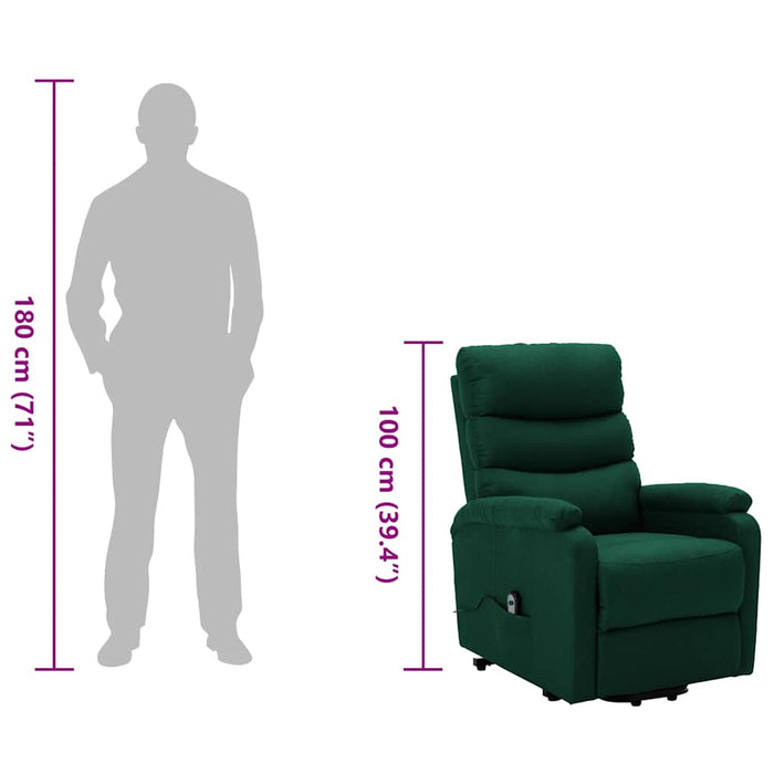 Poltrona Alzapersona Verde Scuro Tessuto 321242