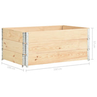 Fioriere Rialzate 3 pz 100x150 cm in Legno Massello di Pino