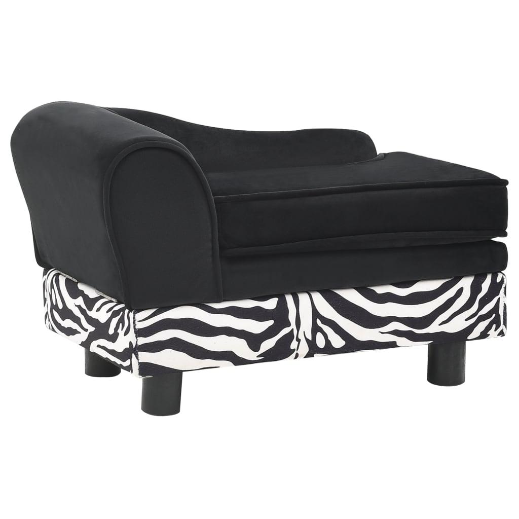 Divano per cani 57 cm in peluche con contenitore nero 02_0000194