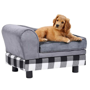 Divano per Cani Grigio 57x34x36 cm in Peluche 170940