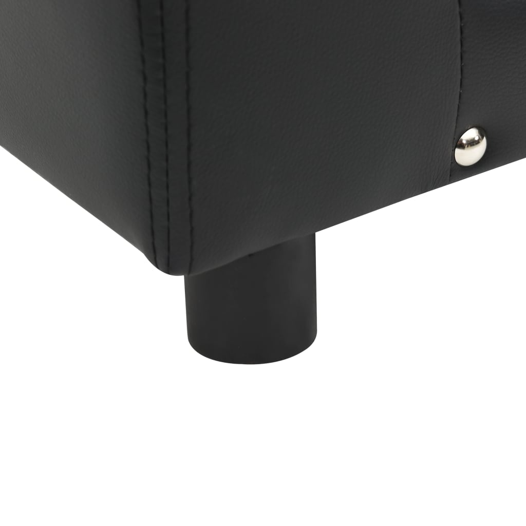 Divano per Cani Nero 81x43x31 cm in Peluche e Similpelle 170954