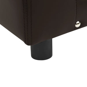 Divano per Cani Marrone 81x43x31 cm in Peluche e Similpelle 170955