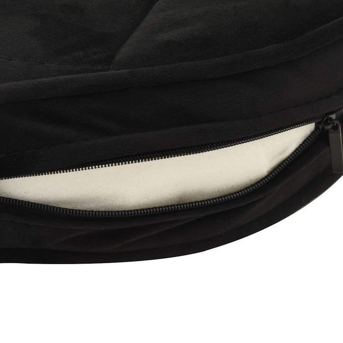 Divano per Cani Nero 48x48x32 cm in Peluche e Similpelle 170957