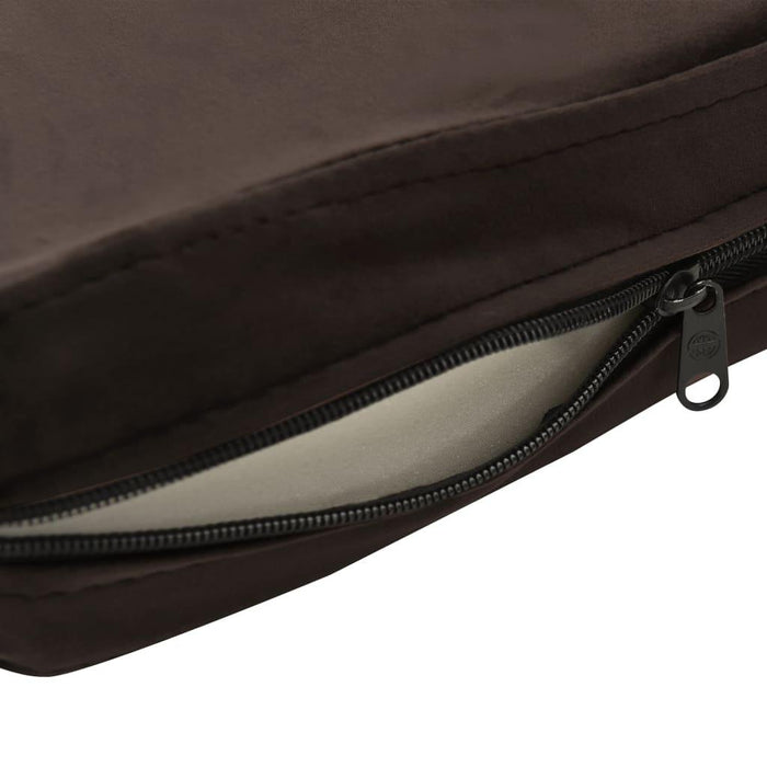 Divano per cani 60 cm in peluche e sintetico marrone 02_0000179