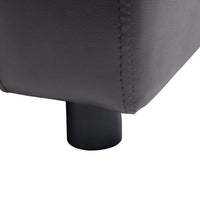 Divano per cani 80 cm sintetico marrone 02_0000188