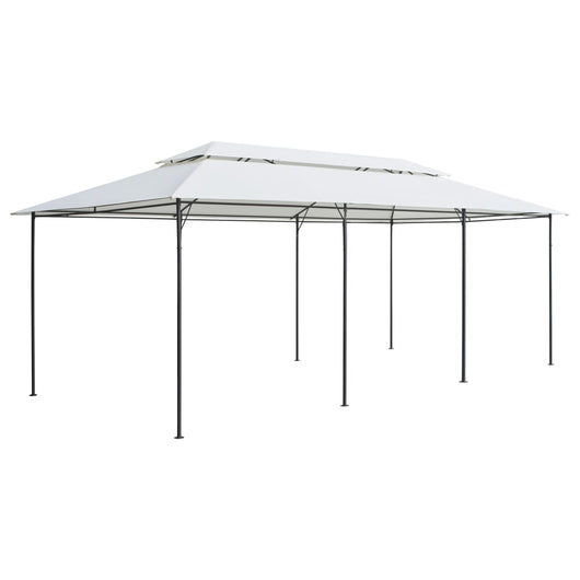Gazebo 600x298x270 cm Bianco 180g/mÂ²