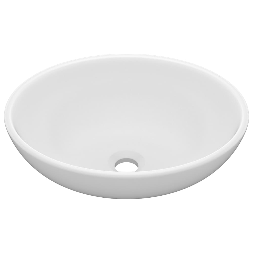 Lavabo Luxury ovale 40 x 33 cm in ceramica bianco opaco 02_0002663