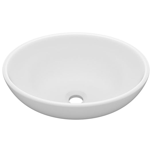 Lavabo Luxury ovale 40 x 33 cm in ceramica bianco opaco 02_0002663