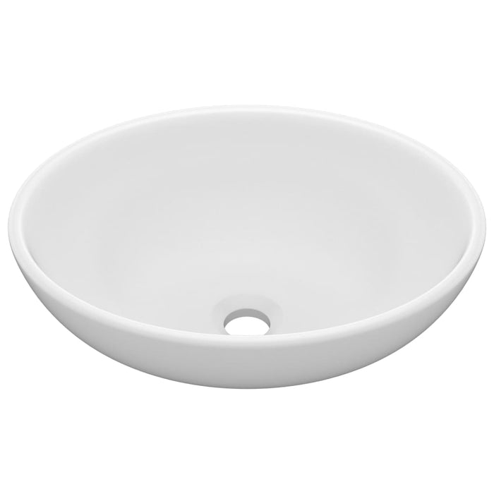 Lavabo Luxury ovale 40 x 33 cm in ceramica bianco opaco 02_0002663