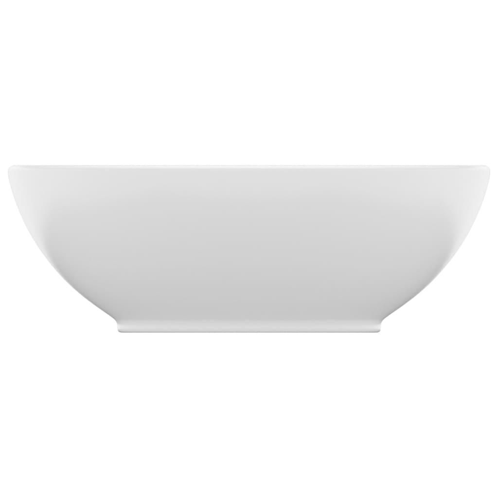 Lavandino Lusso Ovale Bianco Opaco 40x33 cm in Ceramica cod mxl 46760