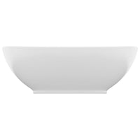 Lavandino Lusso Ovale Bianco Opaco 40x33 cm in Ceramica cod mxl 46760