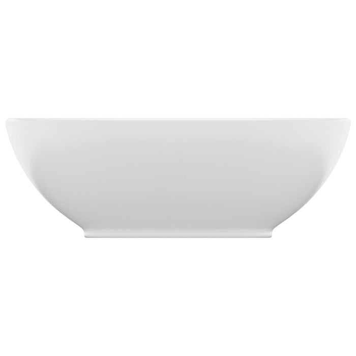 Lavandino Lusso Ovale Bianco Opaco 40x33 cm in Ceramica cod mxl 46760