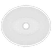 Lavandino Lusso Ovale Bianco Opaco 40x33 cm in Ceramica 146921
